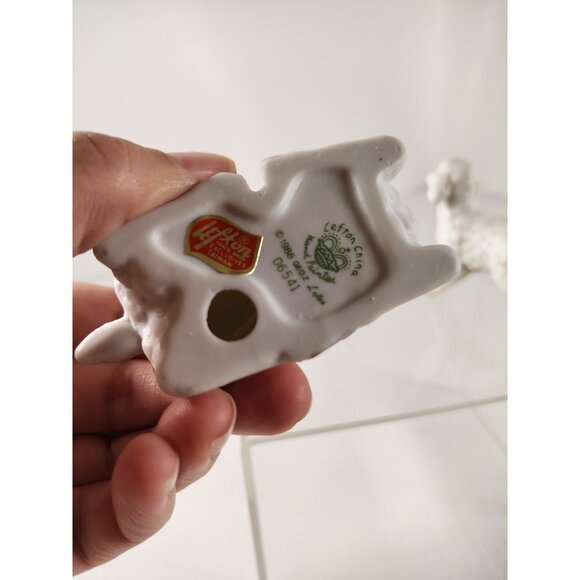 Lefton China Vintage 1988 Set of 2 Nativity Replacement Sheep Small 06541 label - Picture 5 of 6